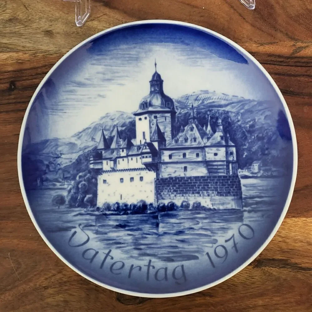 Bareuther 1970 Fathers Day Plate 100 Year Commemorative Vatertag Bavaria